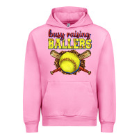 Fuchsia Pink busy raising ballers softball Urban Hoodie - texasbilliewilder