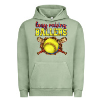 Pigment Oil Green busy raising ballers softball Urban Hoodie - texasbilliewilder
