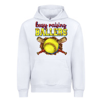 White busy raising ballers softball Urban Hoodie - texasbilliewilder