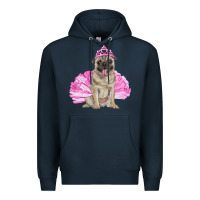 Navy balerina pug with tutu Premium Hoodie - RanaPortraitStore