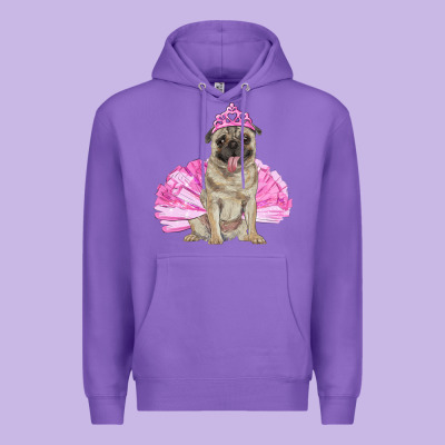 Balerina Pug With Tutu Premium Hoodie Designed By Ranaportraitstore