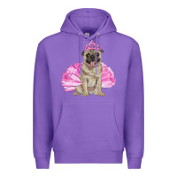 Purple balerina pug with tutu Premium Hoodie - RanaPortraitStore