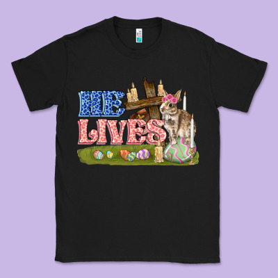 He Lives Easter Classic Tee Designed By Fadigitalartstudio