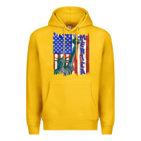 Lemon usa flag with statue of liberty Premium Hoodie - texasbilliewilder