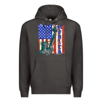 Smoke usa flag with statue of liberty Premium Hoodie - texasbilliewilder