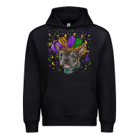 Black mardi gras french bulldog Urban Hoodie - RanaPortraitStore