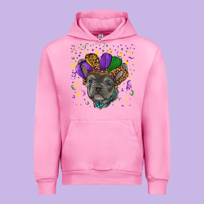 Urban Hoodie mardi gras french bulldog