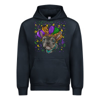 Navy mardi gras french bulldog Urban Hoodie - RanaPortraitStore