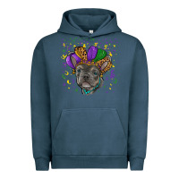 Pigment Midnight Navy mardi gras french bulldog Urban Hoodie - RanaPortraitStore