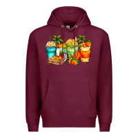 Burgundy mango farm fresh coffee cups Premium Hoodie - Zillion Design Studio