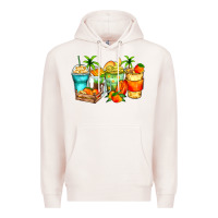 Pale Pink mango farm fresh coffee cups Premium Hoodie - Zillion Design Studio