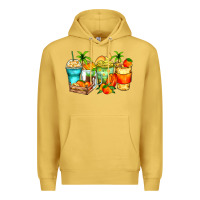 Antique Gold mango farm fresh coffee cups Premium Hoodie - Zillion Design Studio