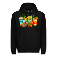Black mango farm fresh coffee cups Premium Hoodie - Zillion Design Studio