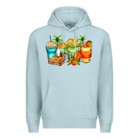 Blue Mist mango farm fresh coffee cups Premium Hoodie - Zillion Design Studio