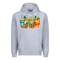 Heather Grey mango farm fresh coffee cups Premium Hoodie - Zillion Design Studio
