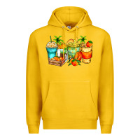 Lemon mango farm fresh coffee cups Premium Hoodie - Zillion Design Studio