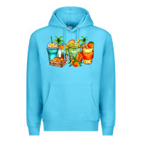 Ocean Blue mango farm fresh coffee cups Premium Hoodie - Zillion Design Studio