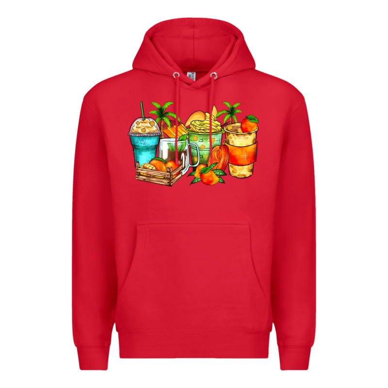 Mango Farm Fresh Coffee Cups Premium Hoodie by Zillion Design Studio | Teevron