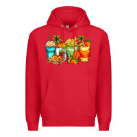 Red mango farm fresh coffee cups Premium Hoodie - Zillion Design Studio
