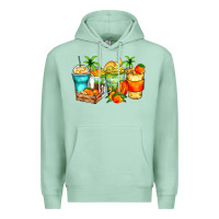 Seafoam mango farm fresh coffee cups Premium Hoodie - Zillion Design Studio