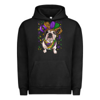 Pigment Black Mardi gras hat  english bulldog Urban Hoodie - RanaPortraitStore
