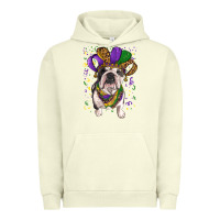 Pigment Pistachio Mardi gras hat  english bulldog Urban Hoodie - RanaPortraitStore