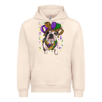 Sandshell Mardi gras hat  english bulldog Urban Hoodie - RanaPortraitStore