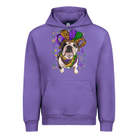 Tulip Mardi gras hat  english bulldog Urban Hoodie - RanaPortraitStore