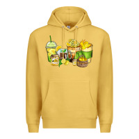 Antique Gold lemon farm fresh coffee cups Premium Hoodie - Zillion Design Studio