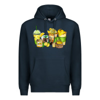 Navy lemon farm fresh coffee cups Premium Hoodie - Zillion Design Studio