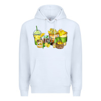 White lemon farm fresh coffee cups Premium Hoodie - Zillion Design Studio