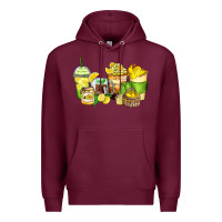 Burgundy lemon farm fresh coffee cups Premium Hoodie - Zillion Design Studio
