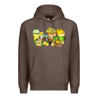 Coffee lemon farm fresh coffee cups Premium Hoodie - Zillion Design Studio