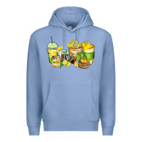 Colony Blue lemon farm fresh coffee cups Premium Hoodie - Zillion Design Studio