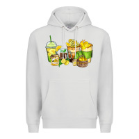 Dove Grey lemon farm fresh coffee cups Premium Hoodie - Zillion Design Studio