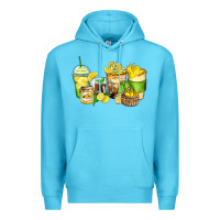 Ocean Blue lemon farm fresh coffee cups Premium Hoodie - Zillion Design Studio