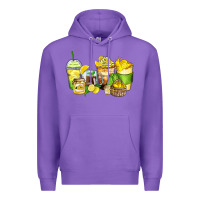 Purple lemon farm fresh coffee cups Premium Hoodie - Zillion Design Studio