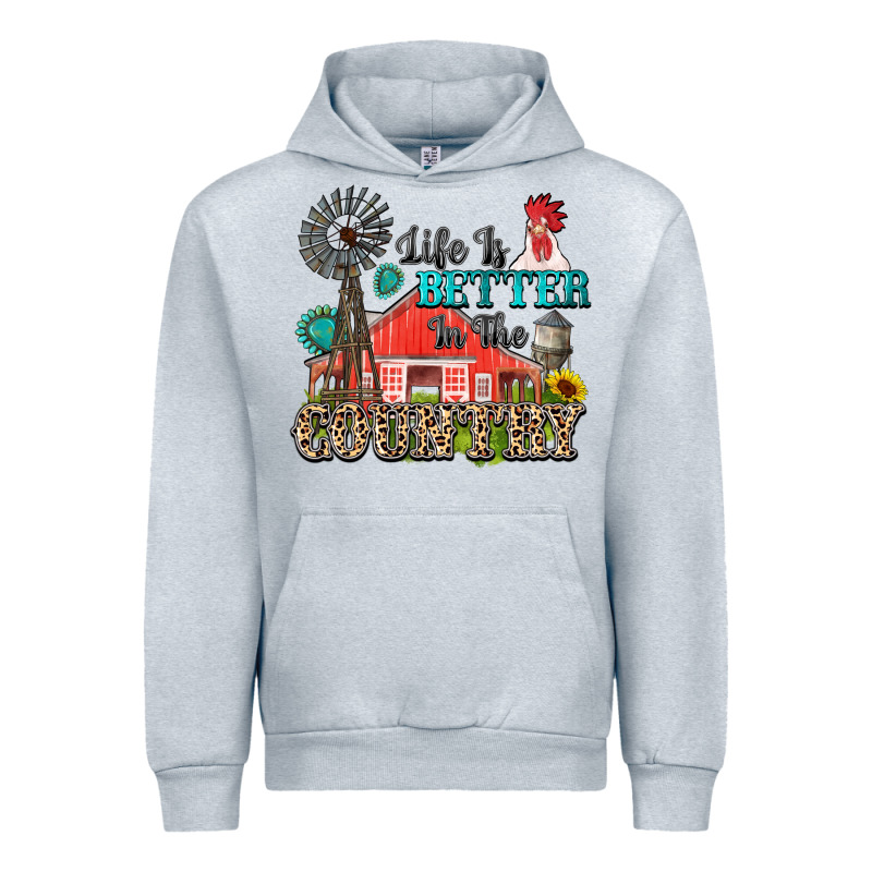 Life Is Better In The Country Urban Hoodie by Zillion Design Studio | Teevron