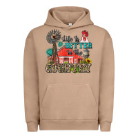 Pigment Burro life is better in the country Urban Hoodie - Zillion Design Studio