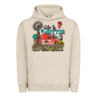 Pigment French Oak life is better in the country Urban Hoodie - Zillion Design Studio
