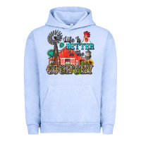Pigment Grape Ice life is better in the country Urban Hoodie - Zillion Design Studio