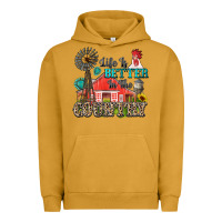 Pigment Peanut Butter life is better in the country Urban Hoodie - Zillion Design Studio