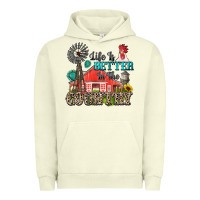 Pigment Pistachio life is better in the country Urban Hoodie - Zillion Design Studio