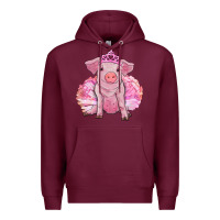 Burgundy balerina pig with tutu Premium Hoodie - RanaPortraitStore