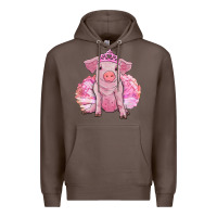 Coffee balerina pig with tutu Premium Hoodie - RanaPortraitStore
