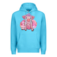 Ocean Blue balerina pig with tutu Premium Hoodie - RanaPortraitStore