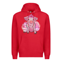 Red balerina pig with tutu Premium Hoodie - RanaPortraitStore