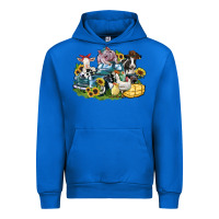 Cobalt farm animals truck Urban Hoodie - Zillion Design Studio