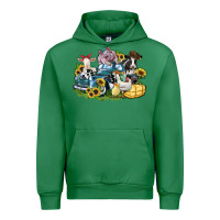 Emerald farm animals truck Urban Hoodie - Zillion Design Studio