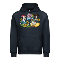 Navy farm animals truck Urban Hoodie - Zillion Design Studio
